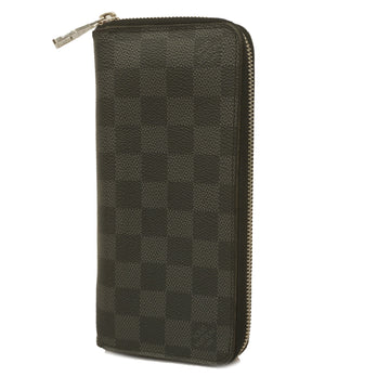 LOUIS VUITTONAuth  Damier Graphite Zippy Wallet Vertical N63095 Men's Long Wallet [bi-fold]