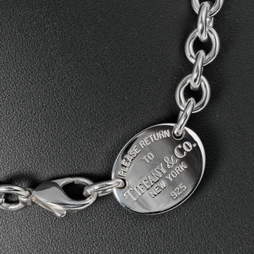 TIFFANY Return Toe Oval Tag Necklace Choker Silver 925 &Co.