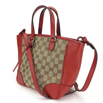 GUCCI Handbag 449241 GG Canvas Red Beige Ladies