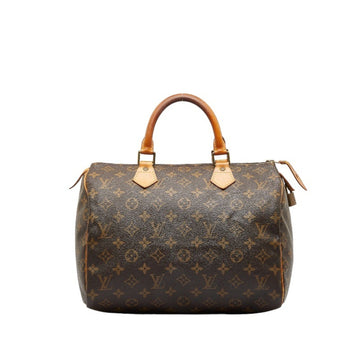 LOUIS VUITTON Monogram Speedy 30 Handbag M41526 Brown PVC Leather Women's