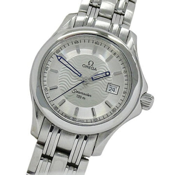 Omega Seamaster 2571.31 Watch Ladies Date 120m Quartz Stainless SS Silver Polished