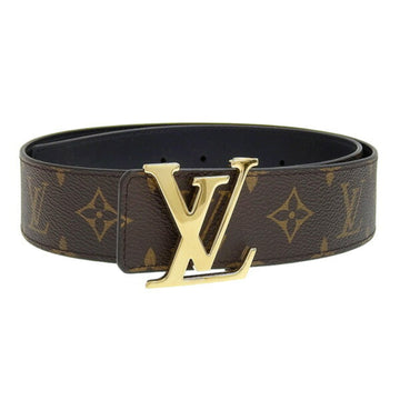 LOUIS VUITTON Monogram Suntulle LV Initial Reversible Belt #80/32 M0566 Brown/Black 98cm Women's