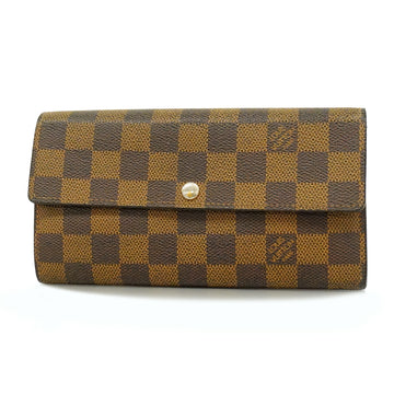 LOUIS VUITTONAuth  Damier Portofeuil Sara N61734 Men,Women,Unisex Long Wallet