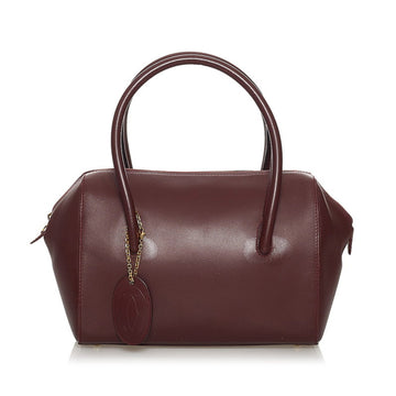 Cartier Must Handbag Bordeaux Leather Ladies CARTIER