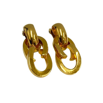 GUCCI Old Vintage Chain Combo Motif Earrings Ear Cuff Accessories Gold