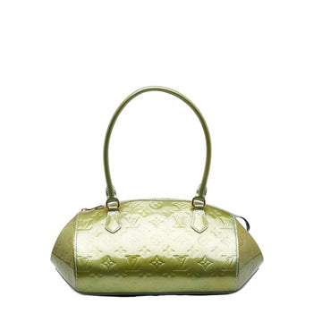 LOUIS VUITTON Monogram Vernis Sherwood PM Shoulder Bag M91561 Givre Green Patent Leather Women's