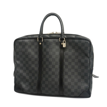 LOUIS VUITTONAuth  Damier Graphite Porto De Cuman Voyage N41125 Men's Briefcase