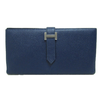 HERMES bear souffle purse Navy Epsom leather