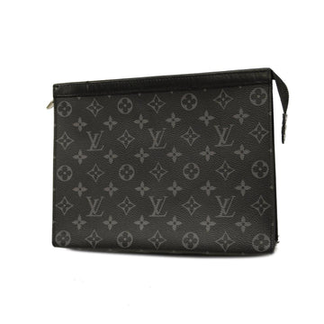 LOUIS VUITTON Clutch Bag Monogram Eclipse Pochette Voyage MM M61692 Black Men's