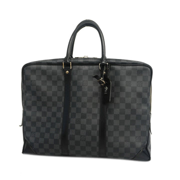 LOUIS VUITTONAuth  Damier Graphite Porto De Cuman Voyage N41125 Men's Briefcase