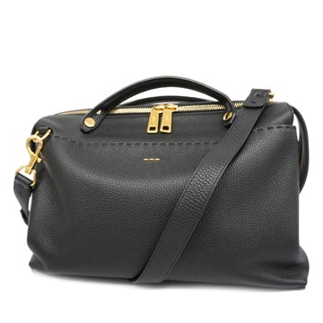 FENDIAuth  2way Bag By The Way Women's Leather Handbag,Shoulder Bag Black