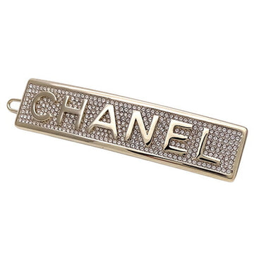 CHANEL Barrette Ladies Gold Rhinestone Stone Hair Clip