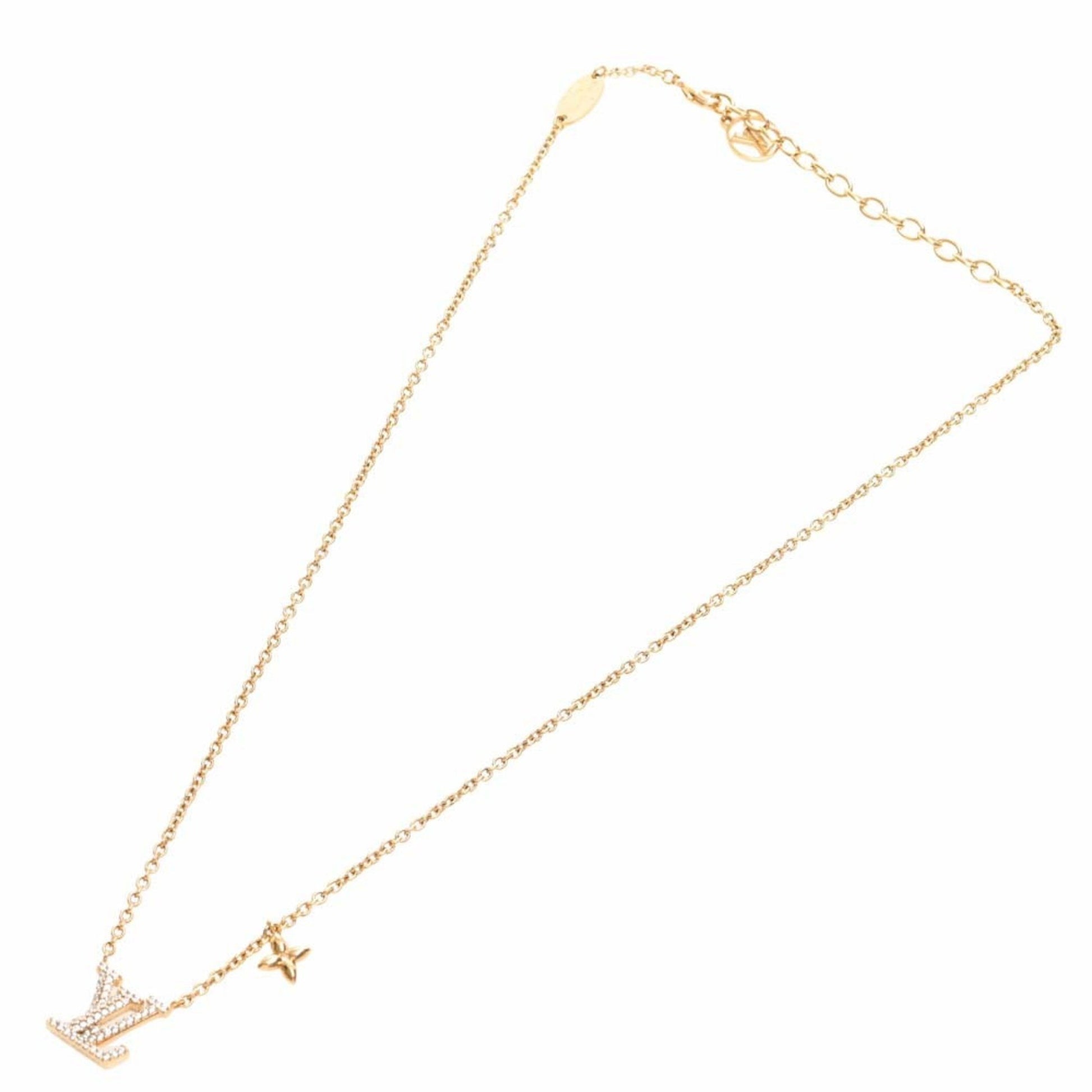 Louis Vuitton, Jewelry, Louis Vuitton Rhinestone Collier Lv Iconic  Necklace M0596 Gold Ladies