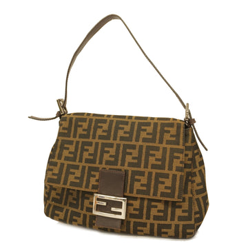 Fendi Zucca Handbag Mamma Bucket Women's Canvas Handbag Brown