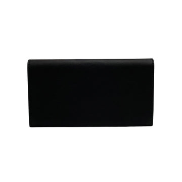 HERMES Silk-in Citizen Twill Long Swift Leather Bifold Wallet Black