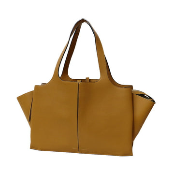 Celine Tote Bag Trifold Yellow Leather