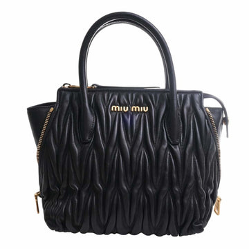 MIU MIU miu MATELASSE handbag 5BA003 black ladies