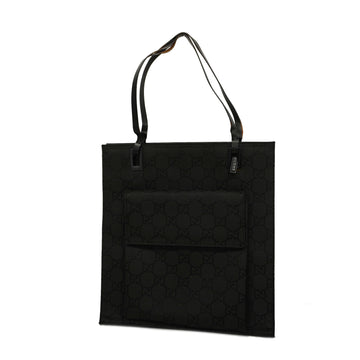 GUCCIAuth  GG Nylon 002 1008 Women's Nylon,Leather Tote Bag Black