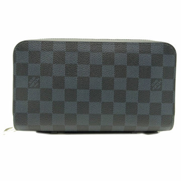 Louis Vuitton Zippy L Men's Wallet N41590 Damier Cobalt Black Navy