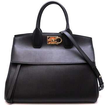 SALVATORE FERRAGAMO Studio Ladies Handbag 21C167 Calf Black