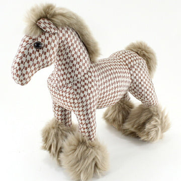 HERMES Hermie PPM Silk 100 Ecru x Cognac Horse Plush  Collection