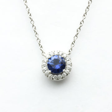 TIFFANY Soleste Blue Sapphire Diamond Necklace Platinum Diamond,Sapphire Men,Women Fashion Pendant Necklace Carat/0.45
