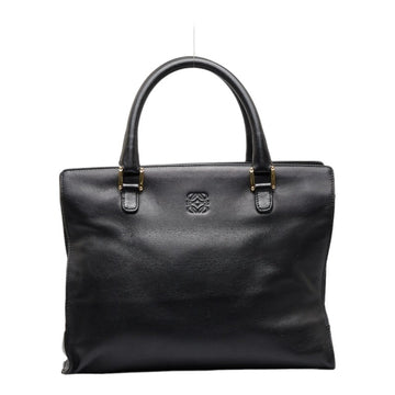 LOEWE Anagram Handbag Black Leather Ladies