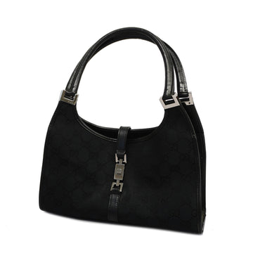 GUCCIAuth  Jackie Handbag 002 1068 Women's GG Canvas Black