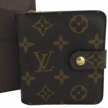 LOUIS VUITTON Wallet Monogram Zip Brown Canvas Bi-Fold Women's Men's M61667