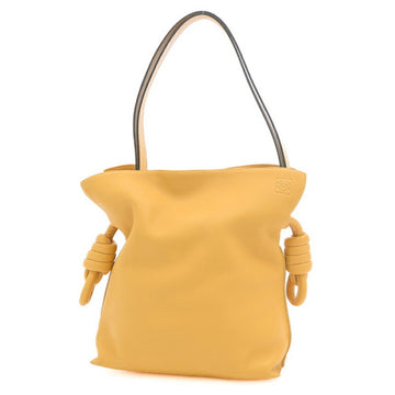 LOEWE Flamenco Knot Small Drawstring Shoulder Bag Leather Yellow 334.30.K63