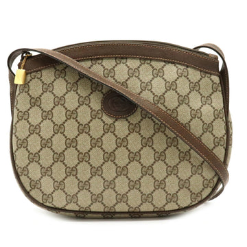 Gucci Old GG Plus Shoulder Bag Pochette PVC Beige Brown 007.87.0018