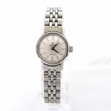Omega Deville Manual Winding Antique Silver Dial Watch Women's