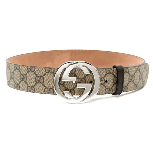 Gucci gg supreme 2024 belt with g buckle