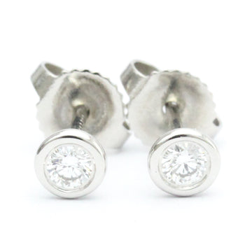 TIFFANY Diamonds By The Yard Diamond Platinum Stud Earrings Silver