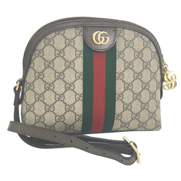 GUCCI Shoulder Bag GG Supreme Ophidia 499621 Canvas Brown Gold Hardware Women's