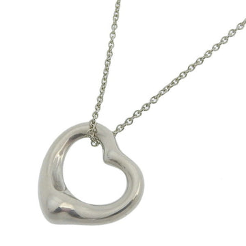 TIFFANY SV925 Open Heart Pendant Necklace Silver Women's