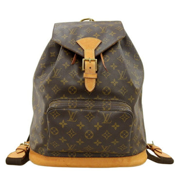 LOUIS VUITTON Monogram Monsouris GM Rucksack Backpack M51135 Brown Women's