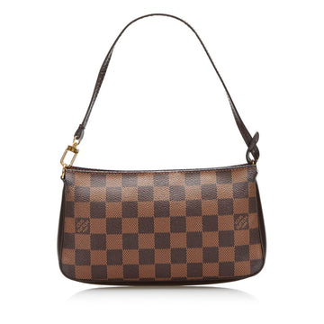 Louis Vuitton Damier Navona Pouch N51983 Ebene Brown PVC Leather Ladies LOUIS VUITTON