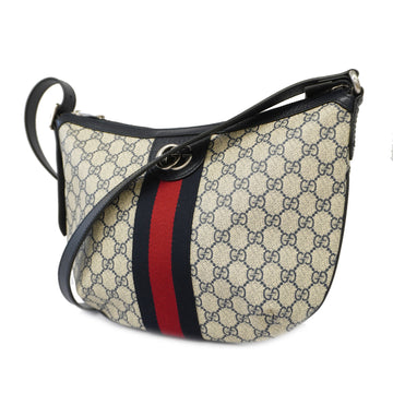 GUCCIAuth  Ophidia 598125 Women's GG Supreme Shoulder Bag Beige,Navy