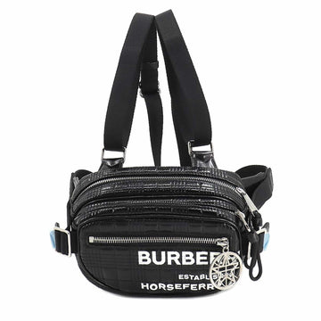 BURBERRY Cannon Pack Horseferry Rucksack Backpack Logo Print Nylon Black 8028248