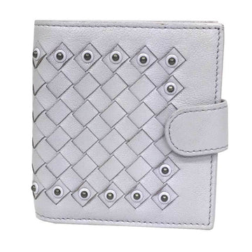 BOTTEGA VENETA Intrecciato Leather Fold Wallet Lilac Women's