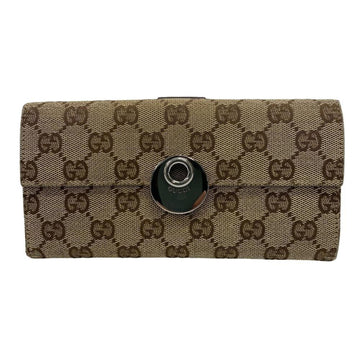 GUCCI 120931 W GG pattern long wallet brown ladies Z0005027