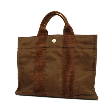 HERMESAuth  Her Line MM Women's Canvas Handbag Brown