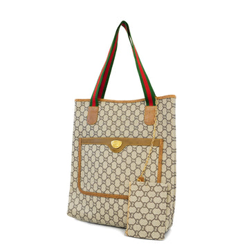 GUCCI[3ae5192] Auth  Tote Bag Sherry GG Plus Beige Gold metal