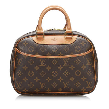 Louis Vuitton Monogram Trouville Handbag M42228 Brown PVC Leather Ladies LOUIS VUITTON