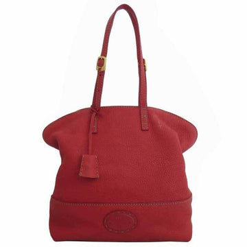 FENDI Bag Celeria Red Leather Shoulder Handbag Ladies