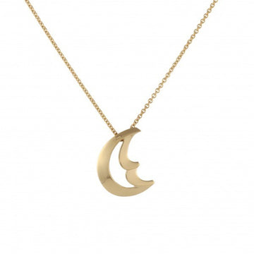 TIFFANY Crescent Moon Paloma Picasso Necklace/Pendant K18YG Yellow Gold