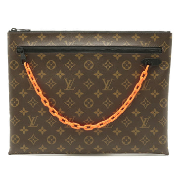 Louis Vuitton Monogram Solar Ray Pochette Clutch Bag Second Orange M44484