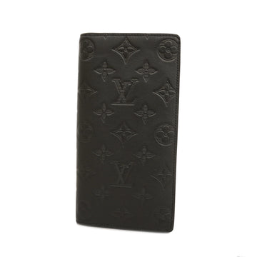 LOUIS VUITTONAuth  Monogram Shadow Portefeuille Brazza M62900 Men's Long Wallet