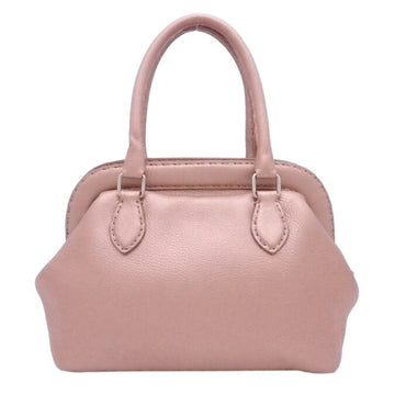 FENDI Shoulder Bag Celeria Metallic Pink Leather Ladies